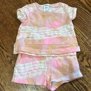 Baby Girl Carter's Tie-Dye French Terry Top & Shorts Set